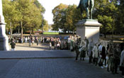 Queue on the street.