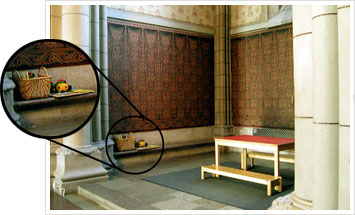 Playground in one of the side chapels of Uppsala's Cathedral.